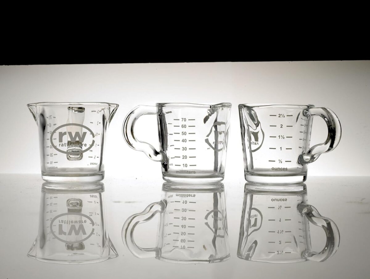 Shot Pitcher, Double Spout, 3 oz, White Printing, Glass, 27610 - Image 7