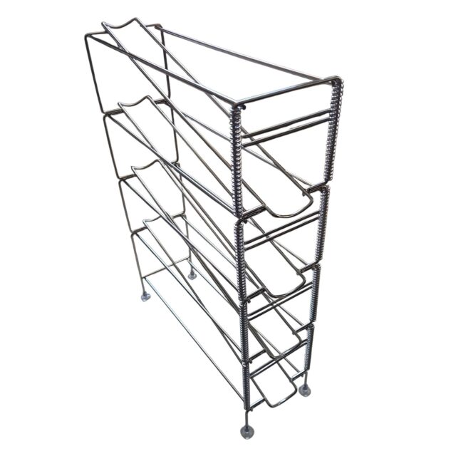 Vertical Cup Dispenser, 4 Tiers, Stainless Steel, with Adjustment Springs