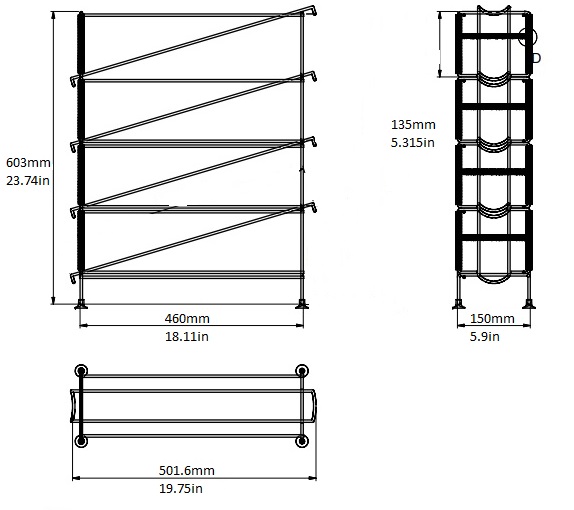 Vertical Cup Dispenser, 4 Tiers, Stainless Steel, with Adjustment Springs - Image 3