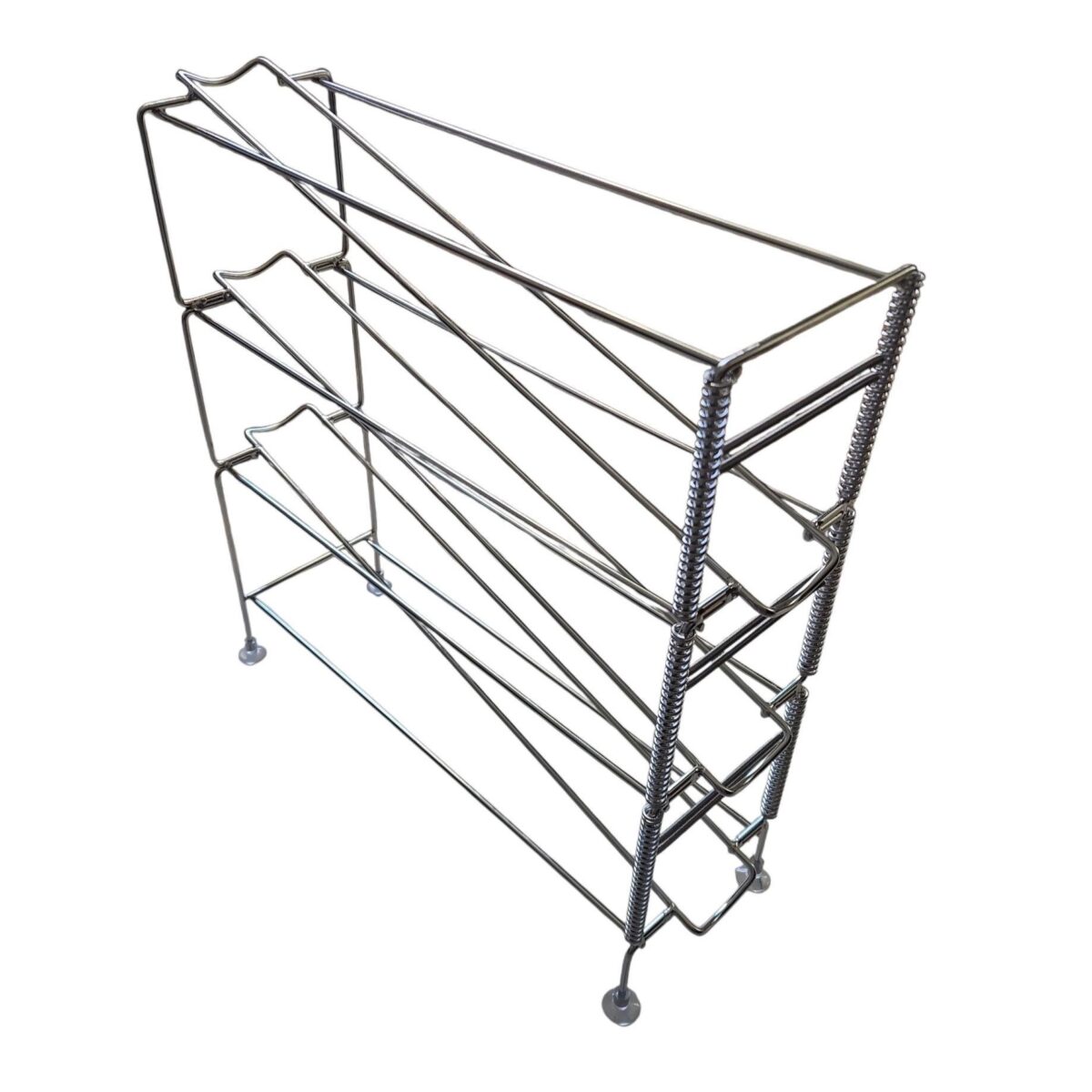 Vertical Cup Dispenser, 3 Tiers, Stainless Steel, with Adjustment Springs