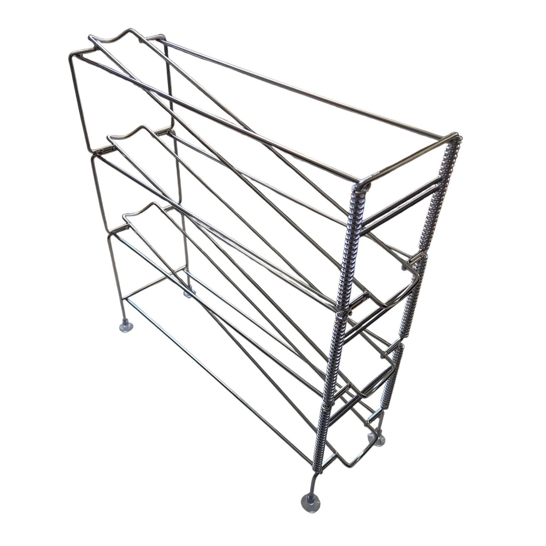 Vertical Cup Dispenser, 3 Tiers, Stainless Steel, with Adjustment Springs