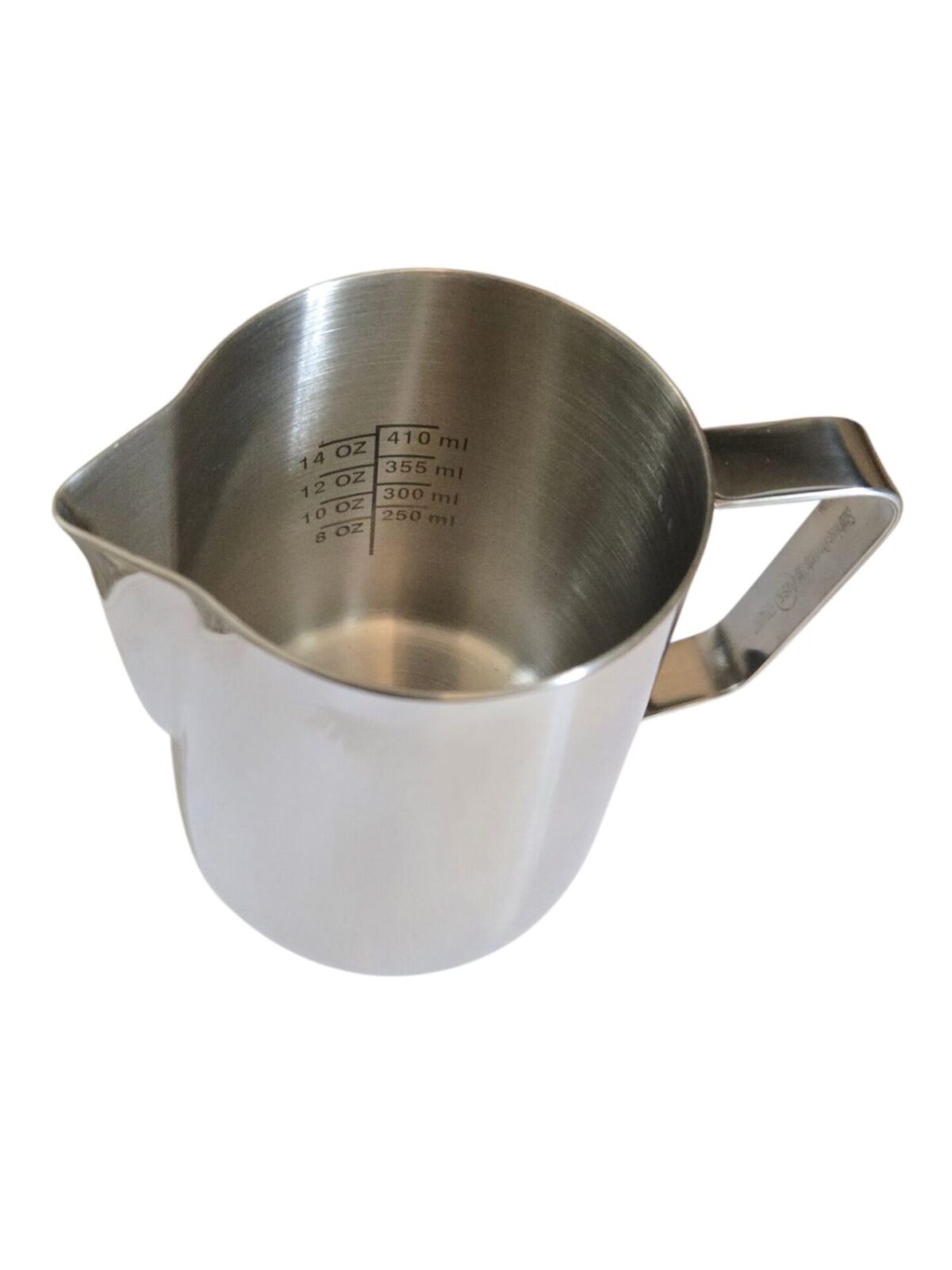 Latte Art Pitcher, Etched Graduations, 20 oz, Stainless Steel, 807010