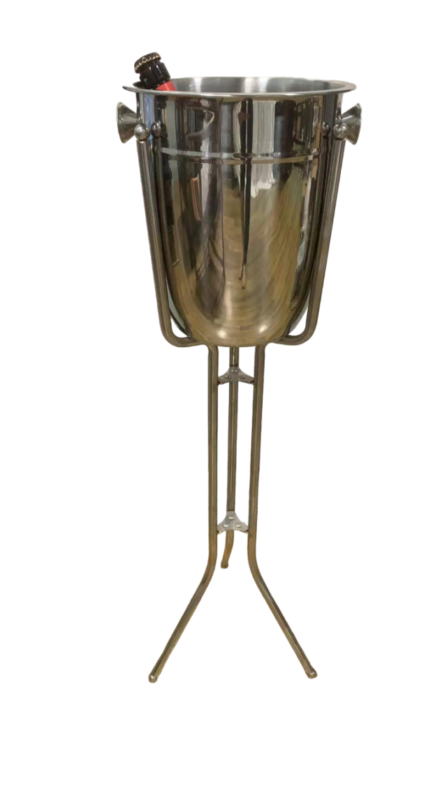 Ice Pail with Stand, Stainless Steel, Approx. 5L