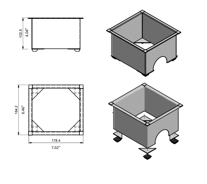 Pitcher Rinser Holder, 7"x4"x6.5", Stainless Steel, 32702