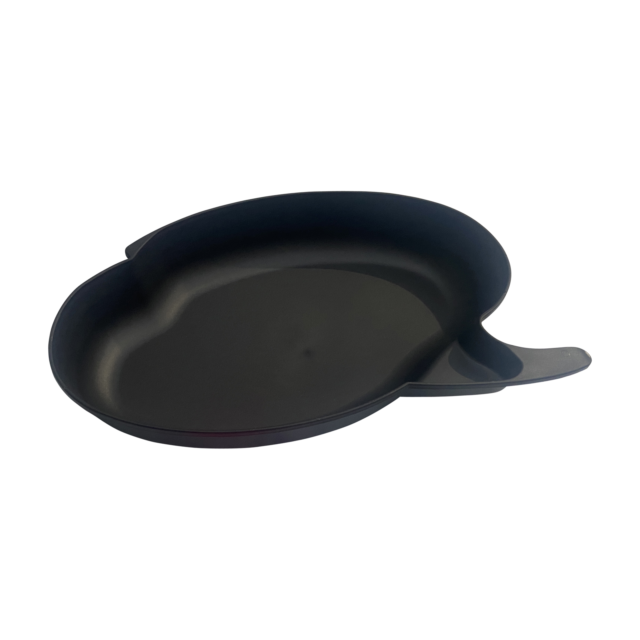 Serving Tray, Oval, Black, with Handle
