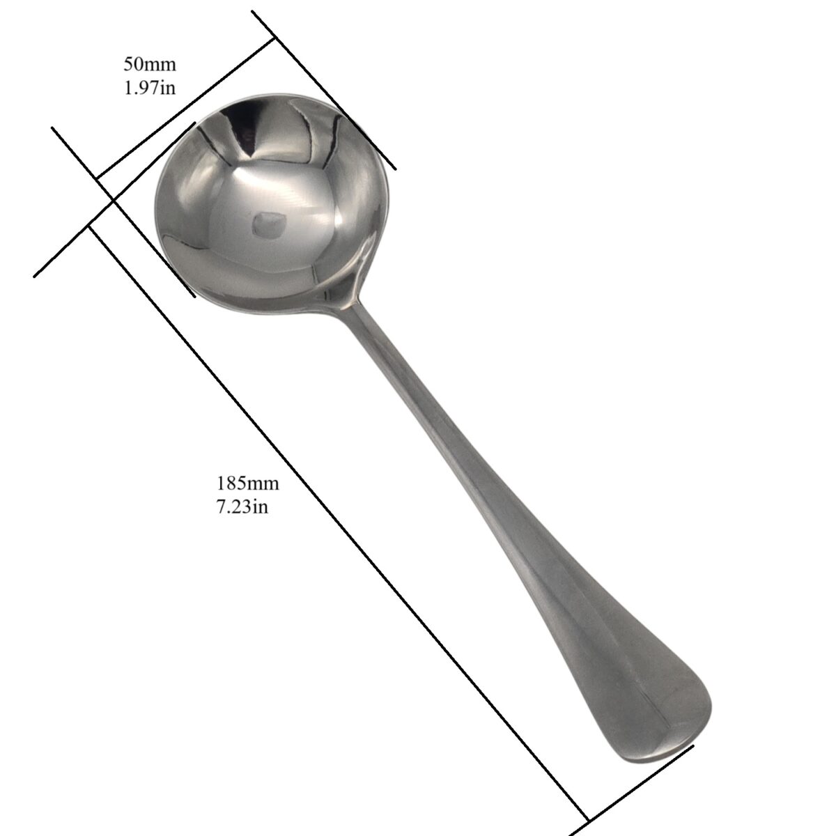 Cupping Spoon, Stainless Steel, 185x50mm - Image 2