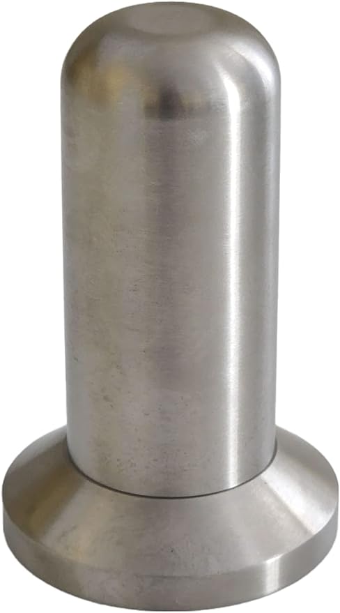 53mm Tamper, Flat Bottom, Stainless Steel, Rounded Handle