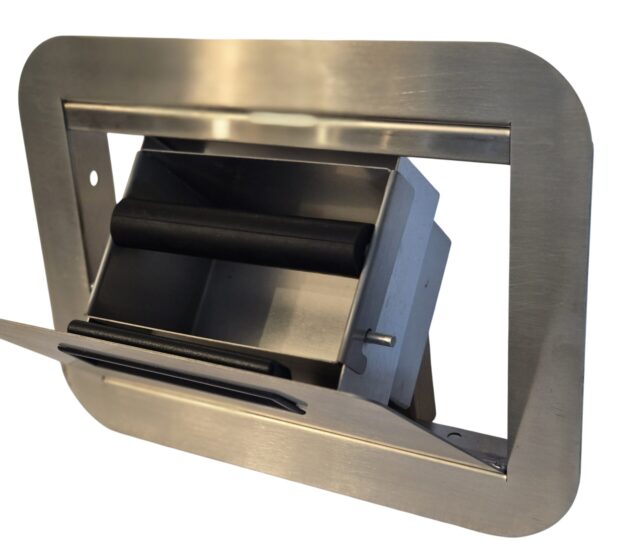 Knock Box, Stainless Steel, Wall Cozy,  Low Profile