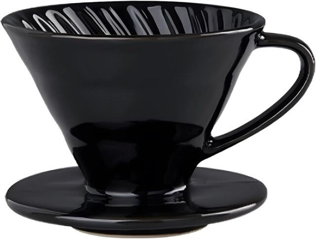 V60 Coffee Filter Cup, Ceramic, Black