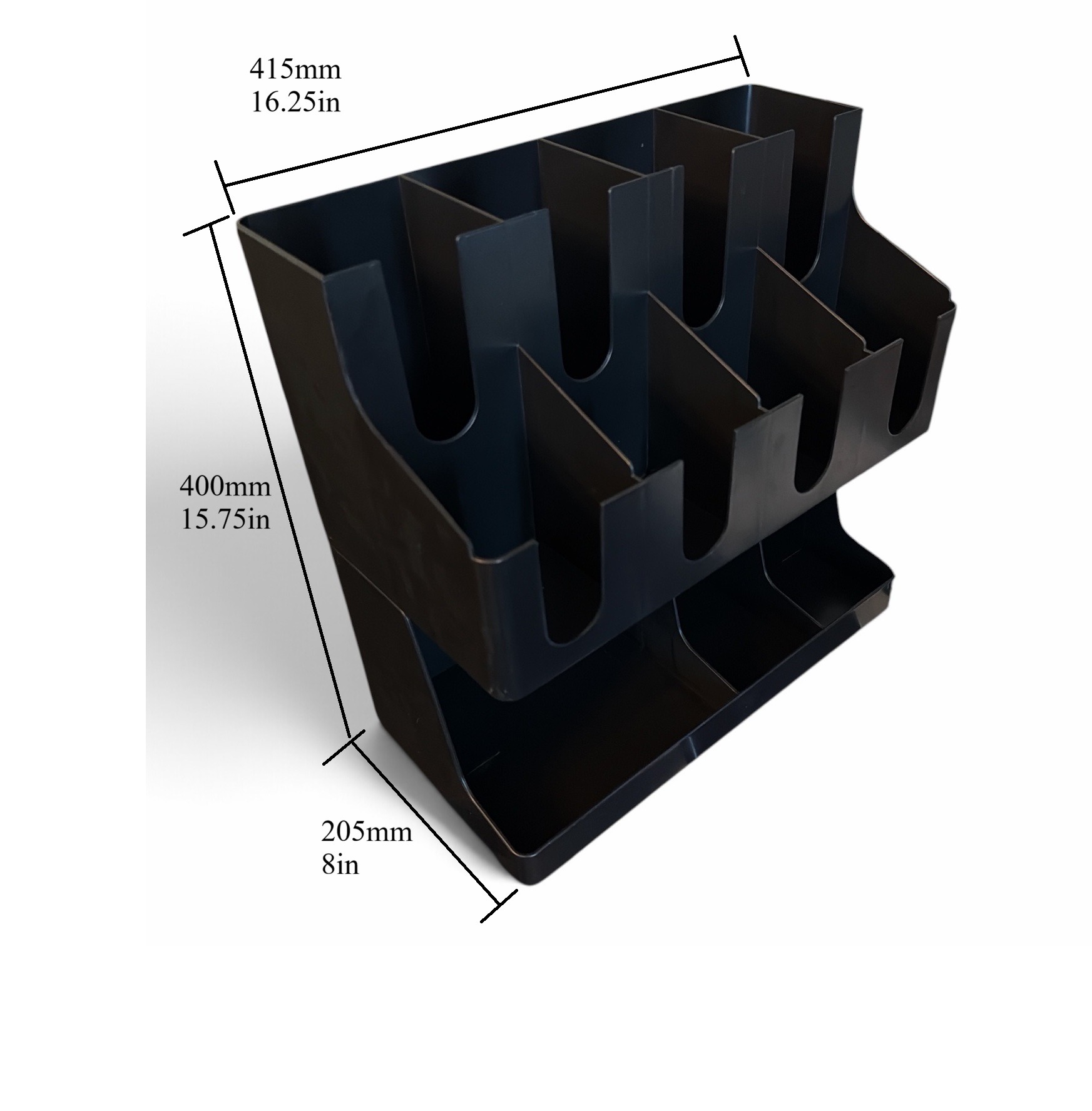 Cup and Condiment Center, 11 Section, Removable Tier, Polymer - Image 3
